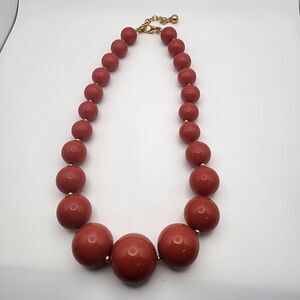 Joan Rivers Dark Pink & Gold Necklace